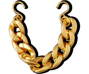 Gold Cuban Strap Chain