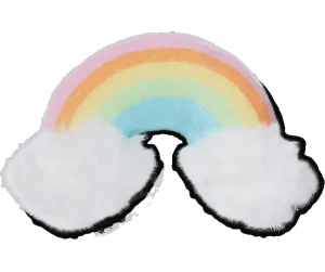 Rainbow with Puffy Clouds