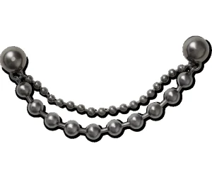 Double Black Gem Chain