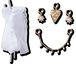 Laces and Pearl Chain Charm Kit