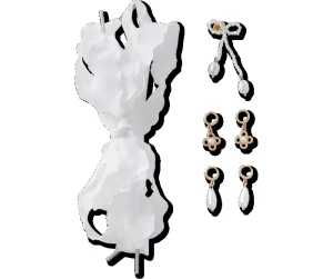 Laces and Pearl Bow Charm Kit