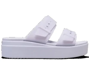 Brooklyn Buckle Frosted Low Wedge