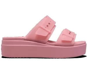 Brooklyn Buckle Frosted Low Wedge