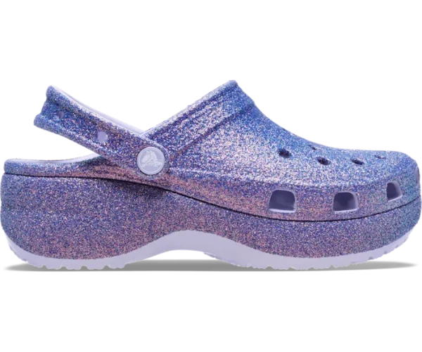 Classic Platform Iridescent Glitter Clog