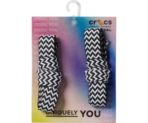 Zigzag Flat Laces 2 Pack Blk/Whi